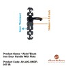 "Akim" Black Iron Door Handle with Plate 